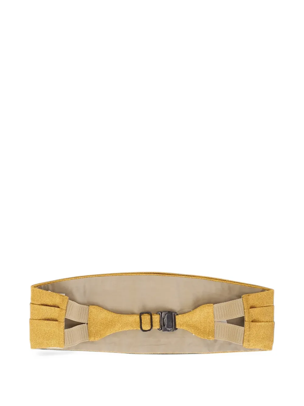 The Erose pleated metallic-effect belt - Gold
