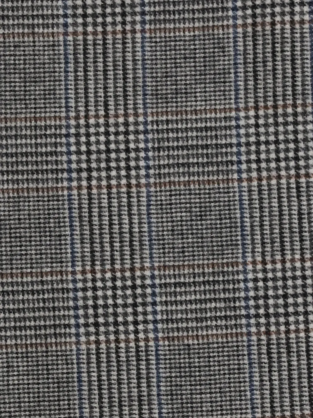 Brunello Cucinelli check frayed-edge scarf Grijs