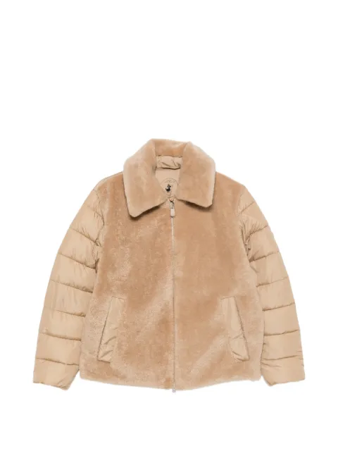 Save The Duck faux-fur panelled puffer coat