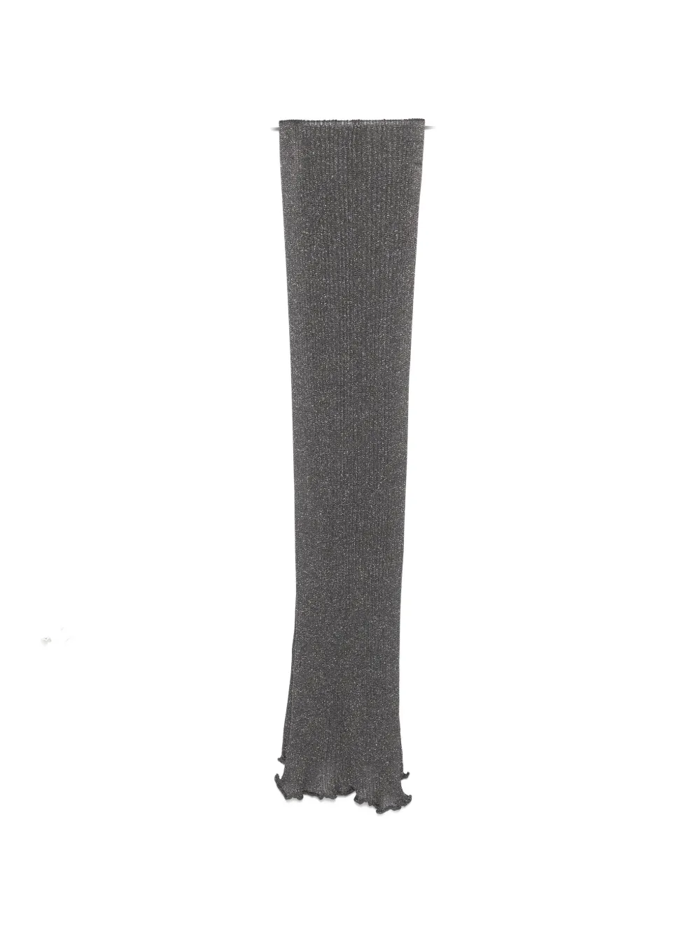 Missoni ribbed-knit metallic-thread scarf Grijs