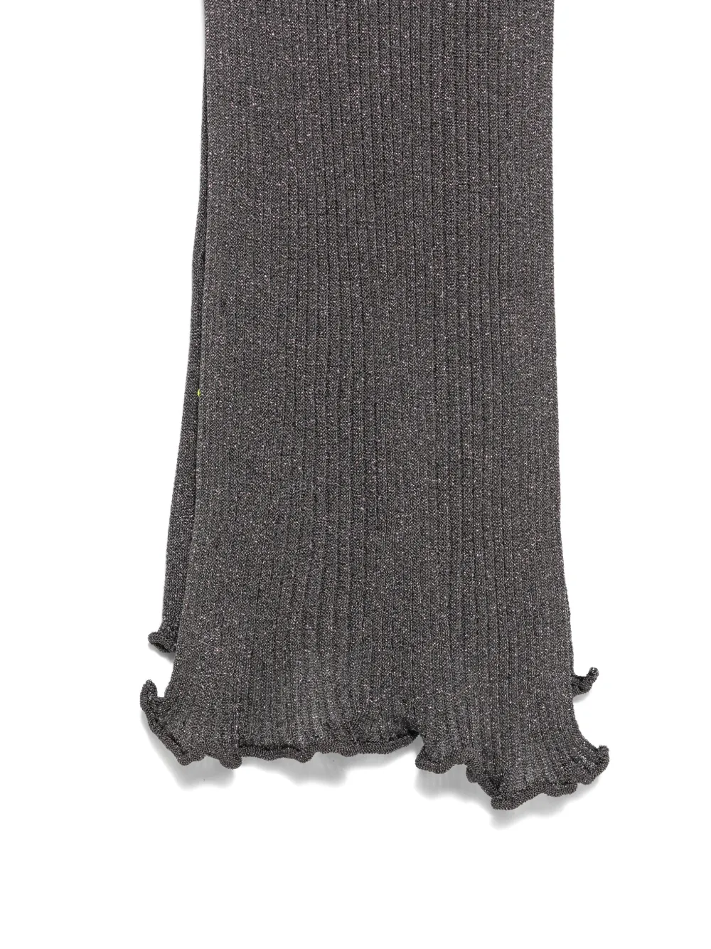Missoni ribbed-knit metallic-thread scarf Grijs