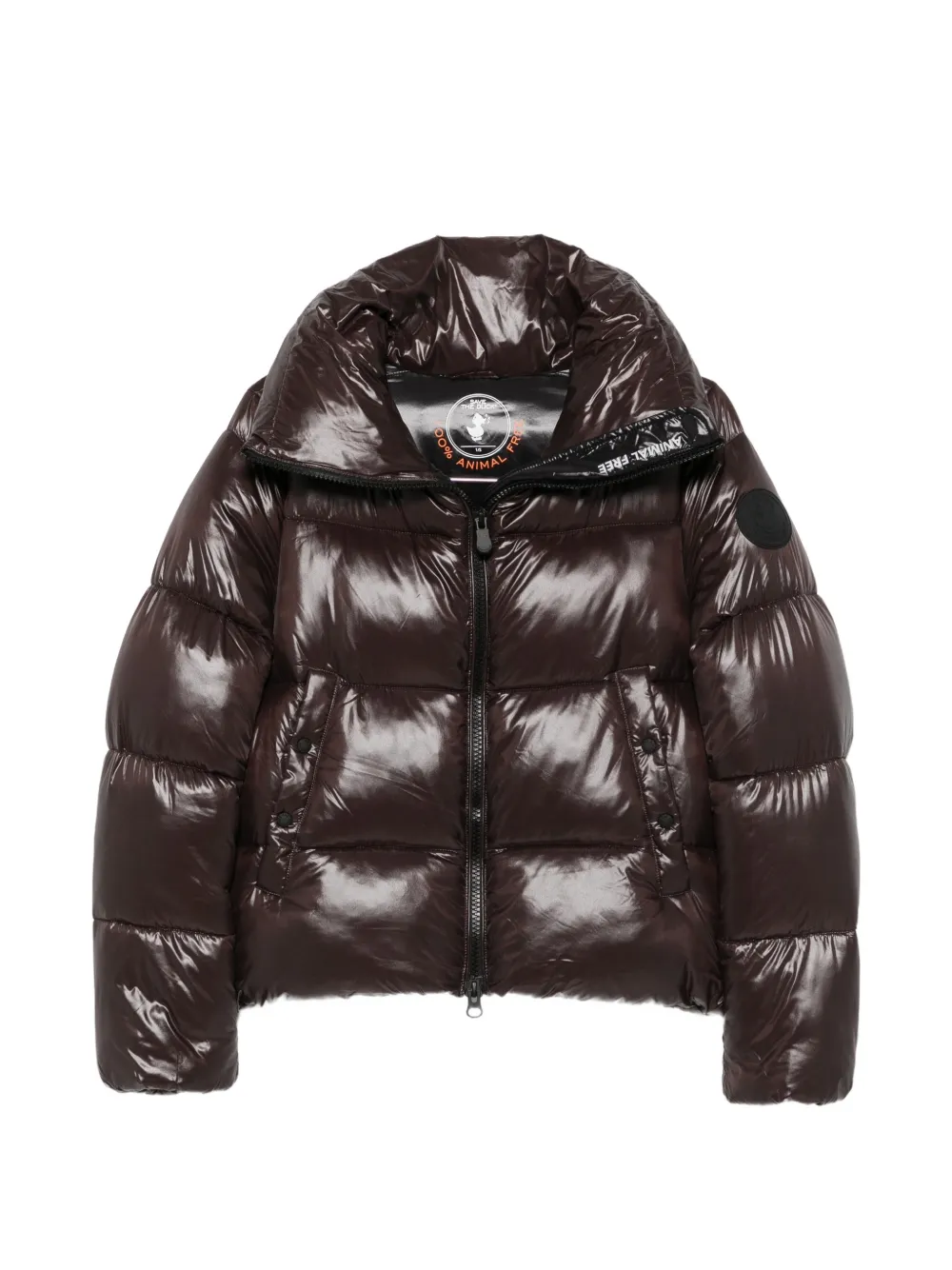 Save The Duck quilted high-neck jacket - Braun