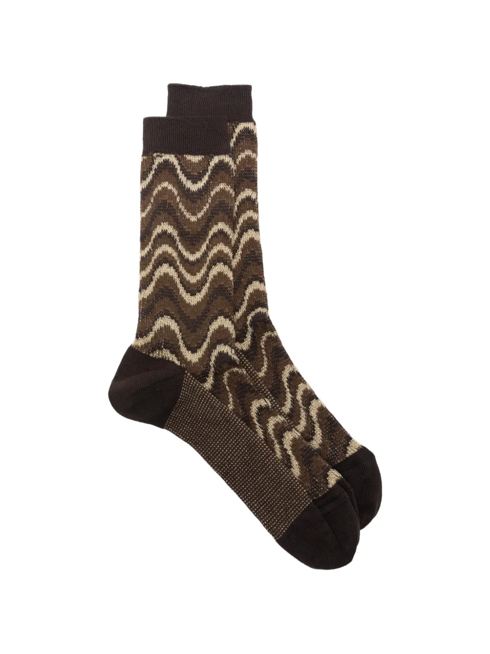 Missoni zigzag-knit socks - Marron