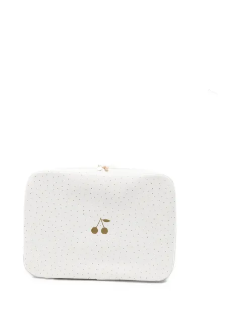 Bonpoint cherry-print polka-dot suitcase