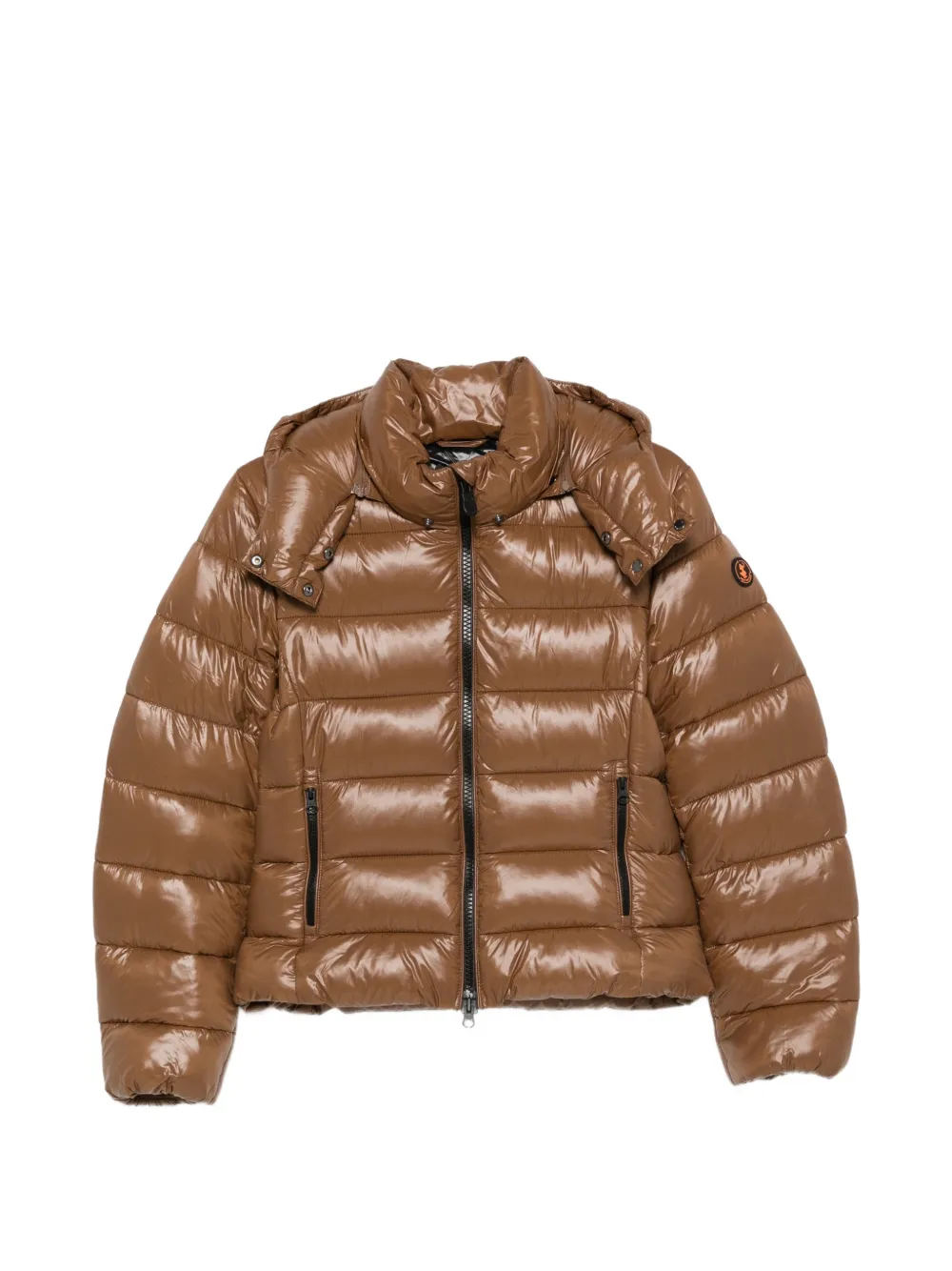 Save The Duck quilted hooded jacket - Braun
