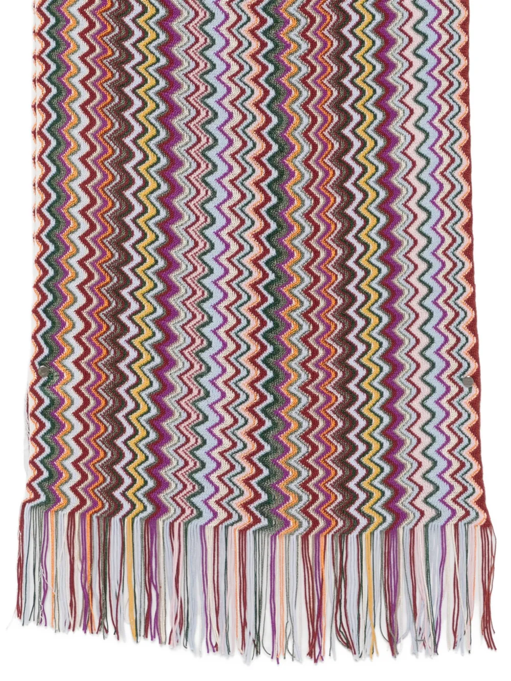 Missoni zigzag fringed scarf Rood