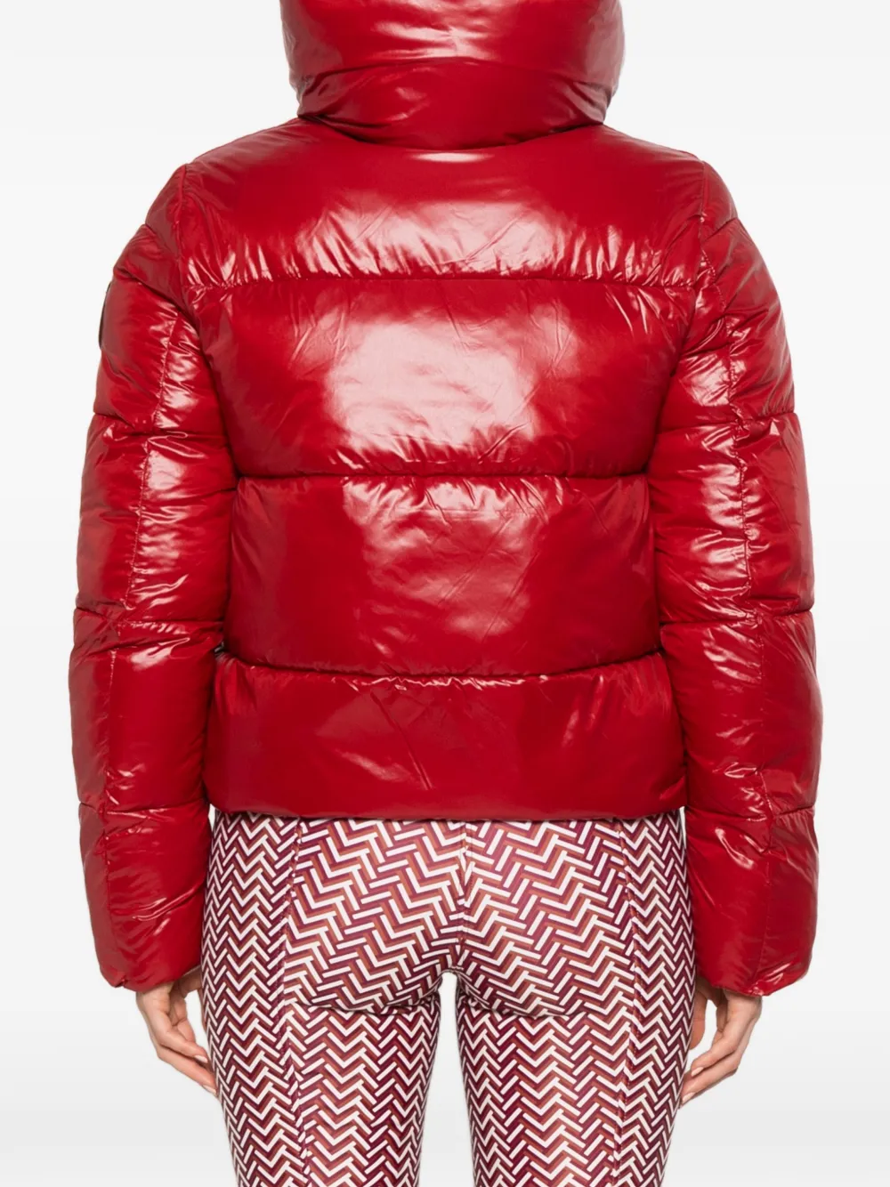 Save The Duck quilted high-neck jacket Rood