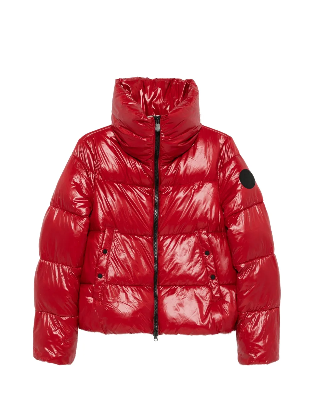 Save The Duck quilted high-neck jacket Rood
