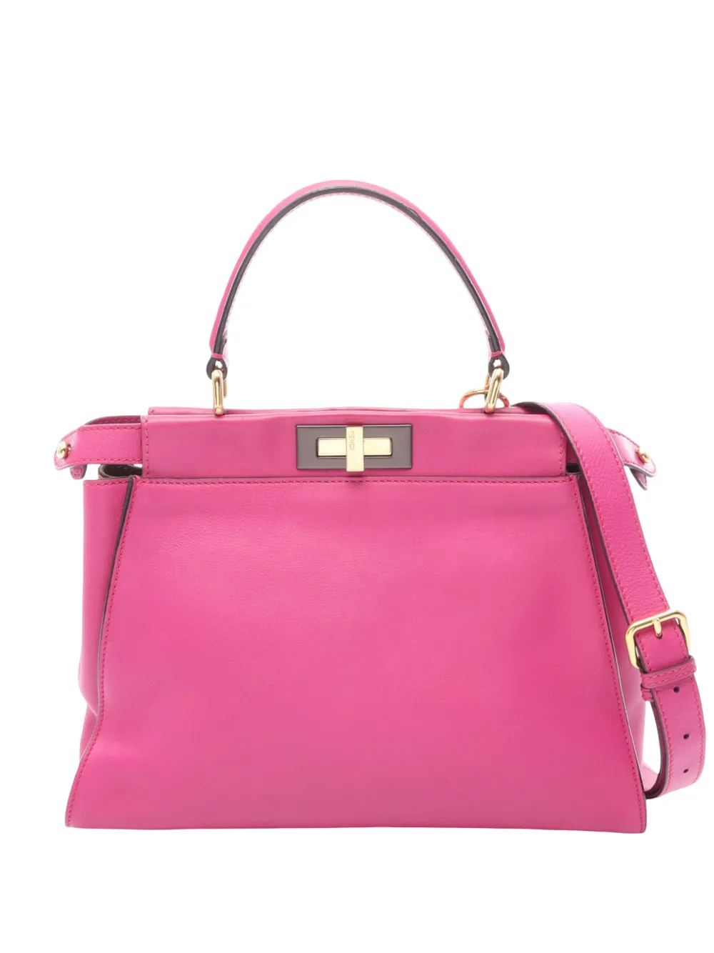 Fendi Pre-Owned 2010-2026 Medium Leather Peekaboo Iconic satchel - Rosa