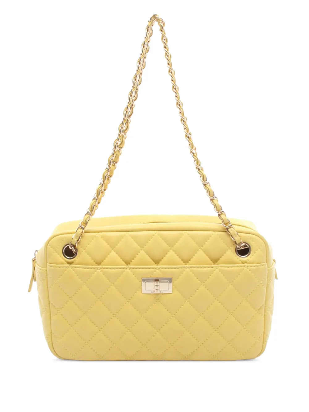 CHANEL Pre-Owned 2008-2009 Small Lambskin Reissue 2.55 Camera Bag shoulder bag - Yellow