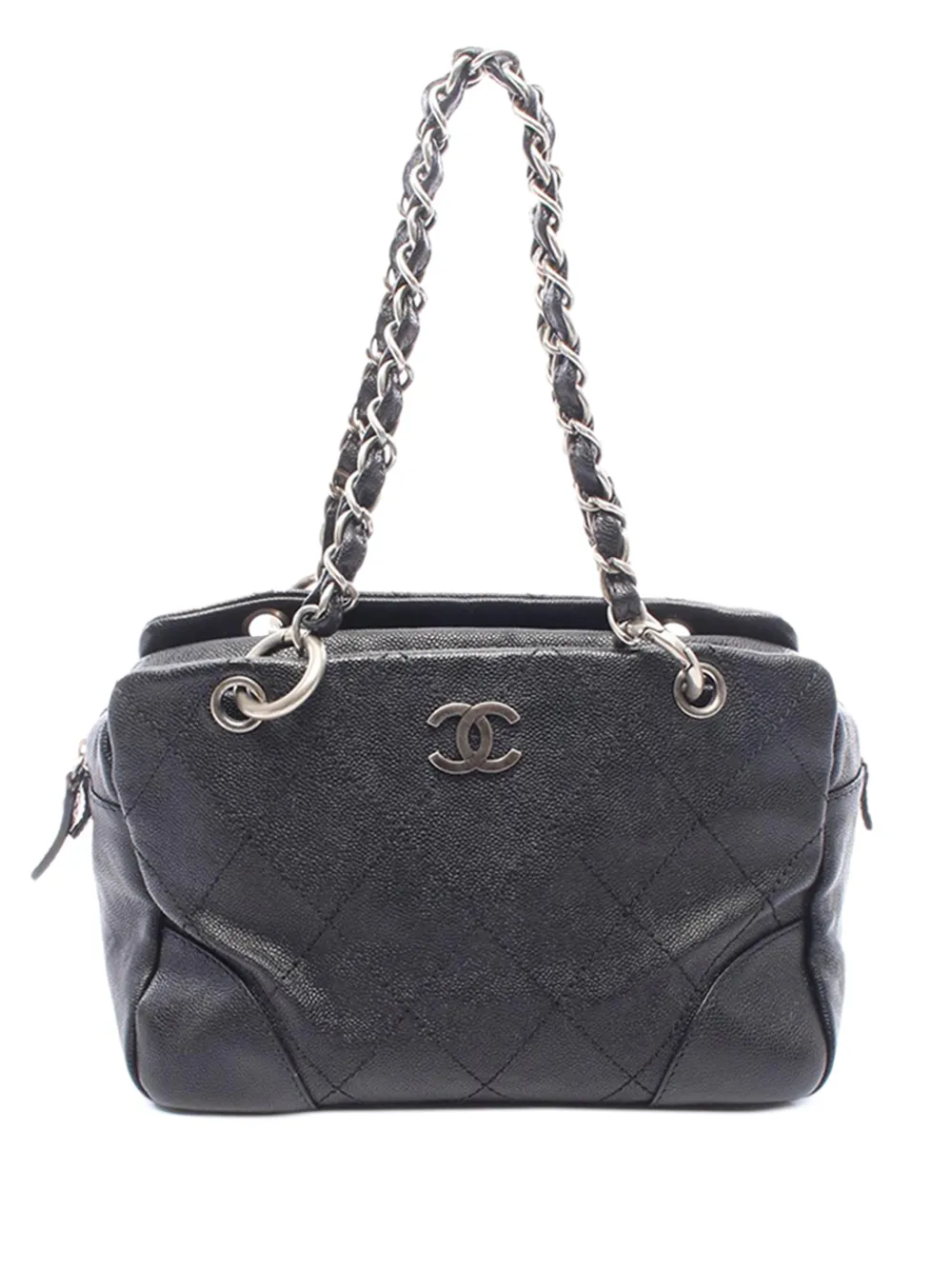 CHANEL Pre-Owned 2005-2006 CC Quilted Caviar tote bag - Nero