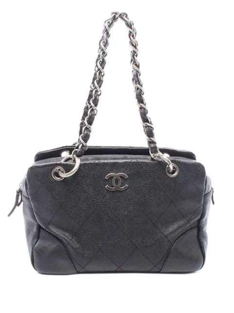 CHANEL Pre-Owned 2005-2006 CC Quilted Caviar tote bag