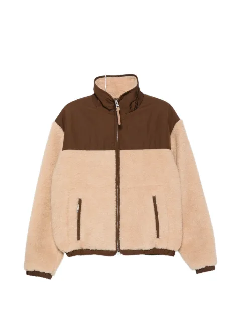 AMI Paris fleece-texture panelled jacket