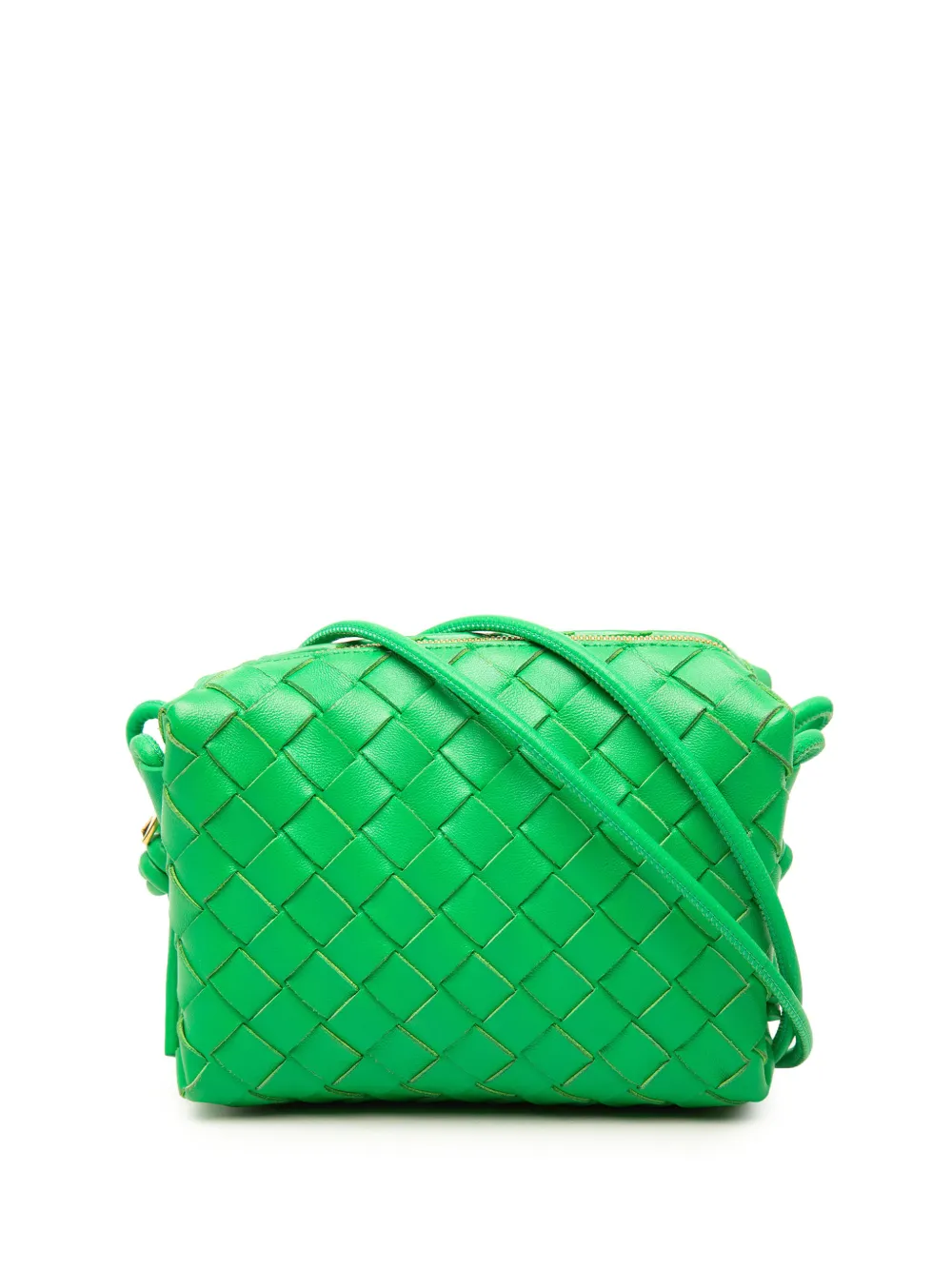 Bottega Veneta Pre-Owned 2012-2026 Mini Lambskin Intrecciato Loop Camera Bag crossbody bag - Verde