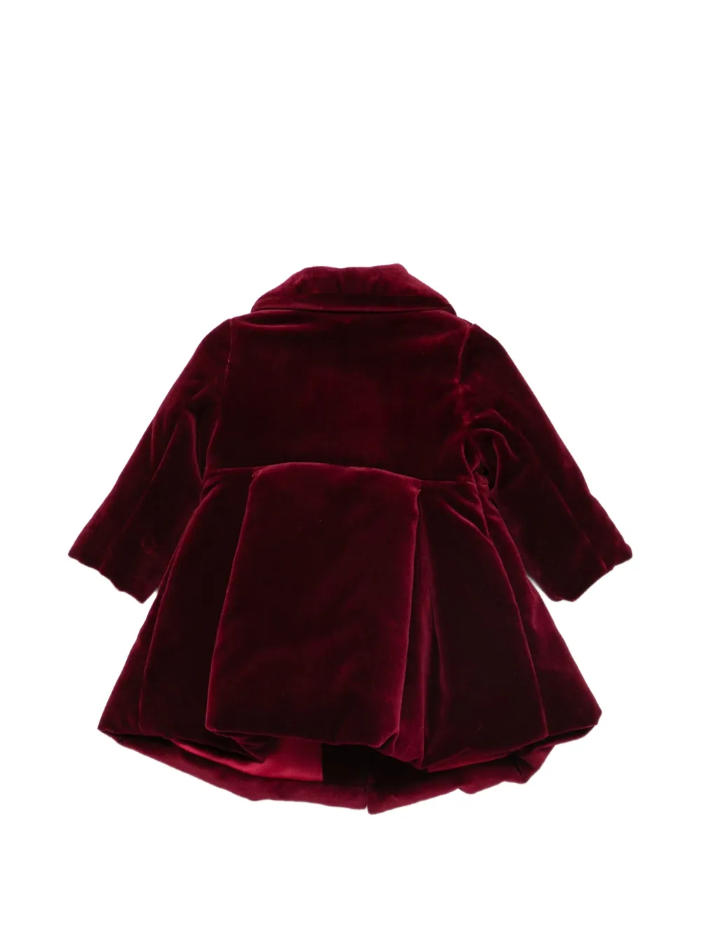 La Stupenderia bow-detail velvet coat Rood