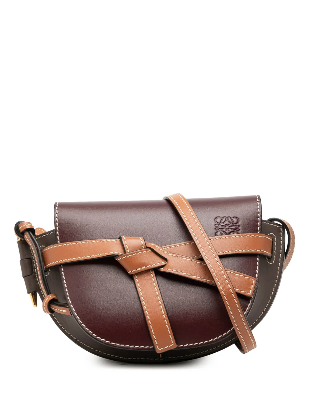 Loewe Pre-Owned 1992 Mini Tricolor Leather Gate crossbody bag - Rot