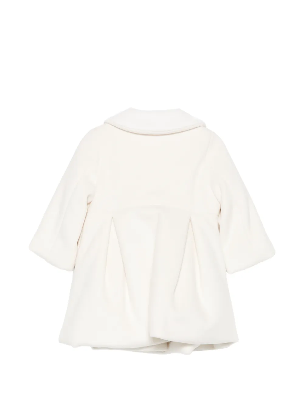 La Stupenderia bow-detail Peter Pan collar coat Wit