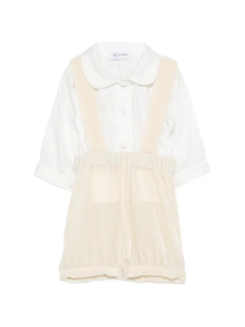 JESURUM BABY velvet-effect dungarees