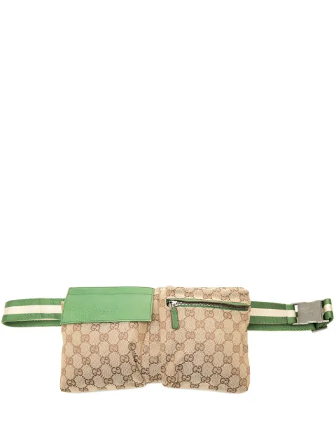 Gucci Pre-Owned 2000-2015 GG Canvas Web Double Pocket belt bag