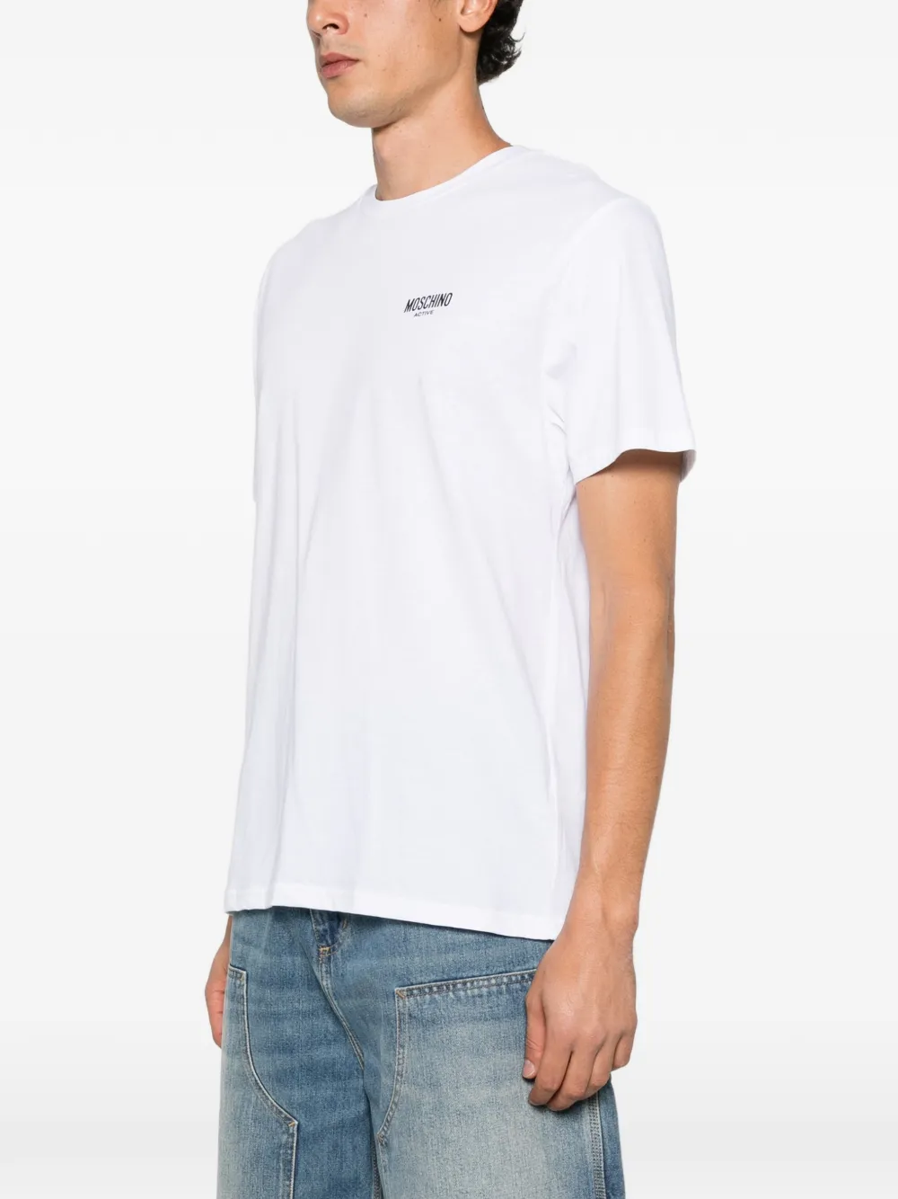 Moschino T-shirt met logoprint Wit