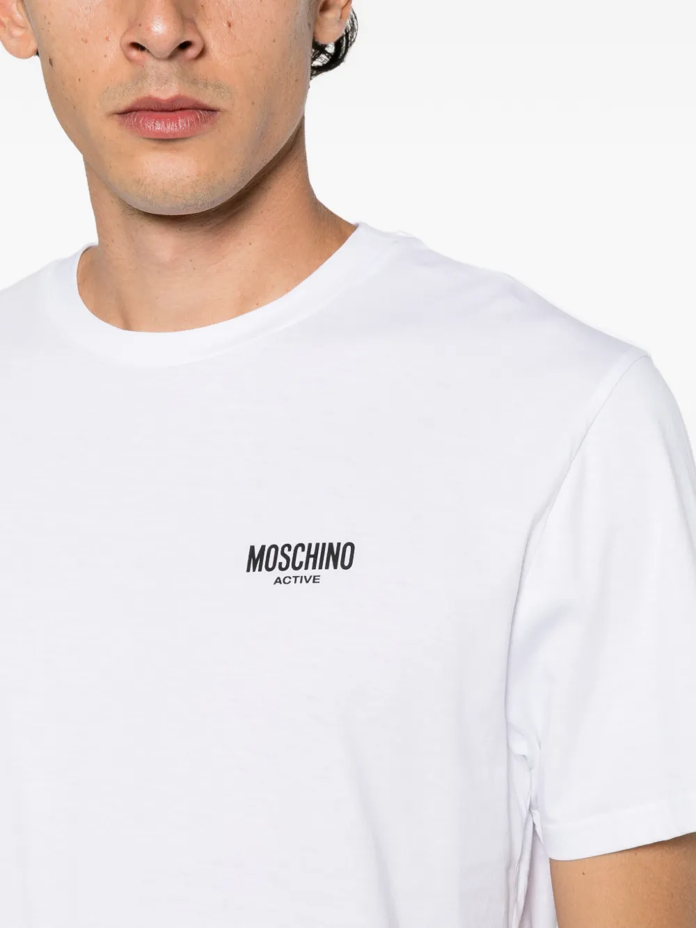Moschino T-shirt met logoprint Wit