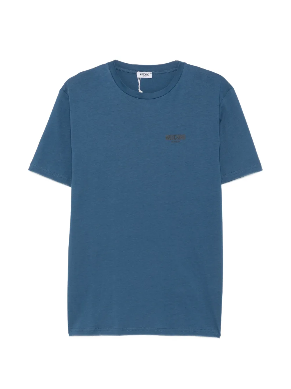 Moschino logo-print T-shirt Blauw