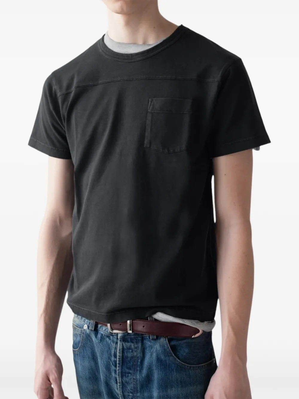 Carter Young Western leather belt - Rot