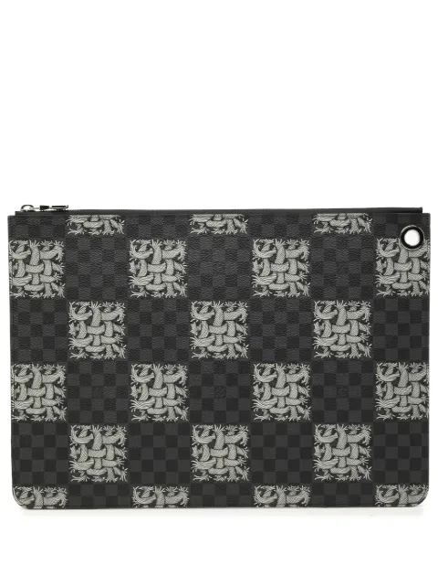 Louis Vuitton Pre-Owned 2015 Christopher Nemeth Damier Graphite Rope Pochette Voyage GM clutch bag