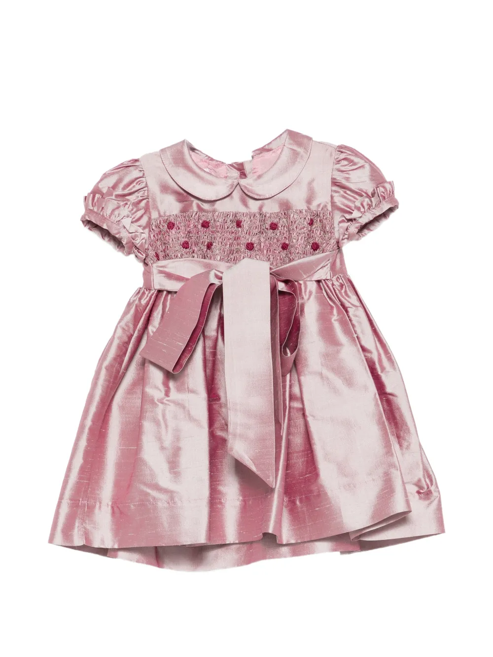 JESURUM BABY smocked bow-detail dress - Rosa