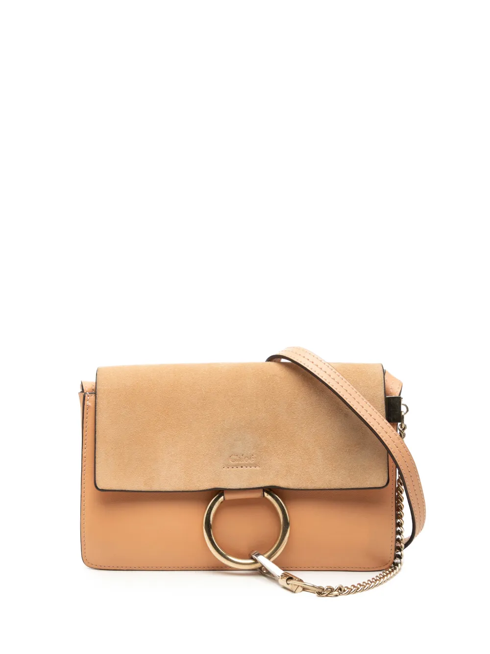 Chloé Pre-Owned 2020 Small Suede and Calfskin Faye crossbody bag - Orange