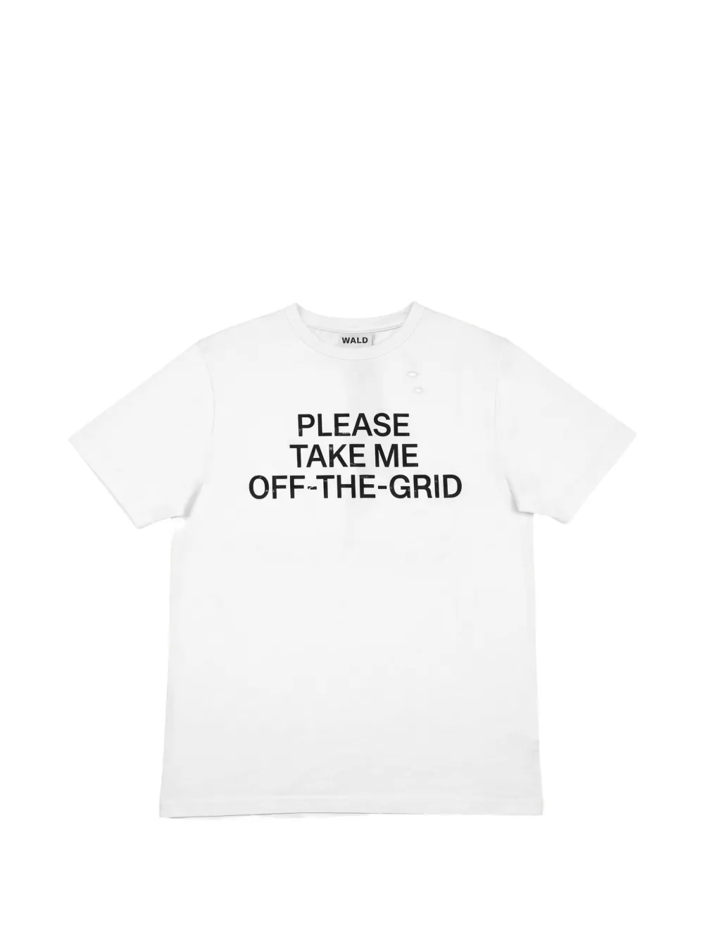 WALD distressed slogan-print T-shirt - Blanc WALD distressed slogan-print T-shirt - Blanc