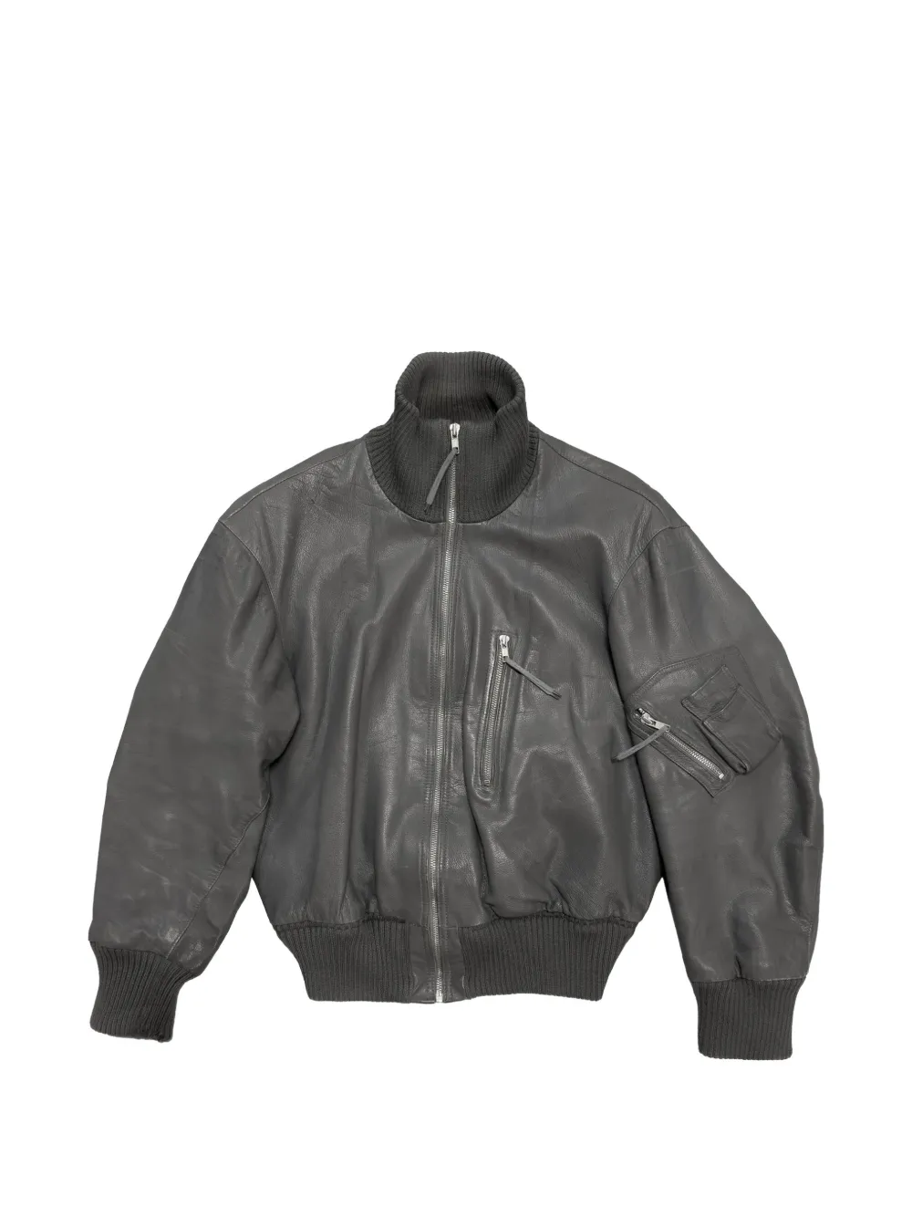 WALD Bundeswehr leather bomber jacket - Gris WALD Bundeswehr leather bomber jacket - Gris
