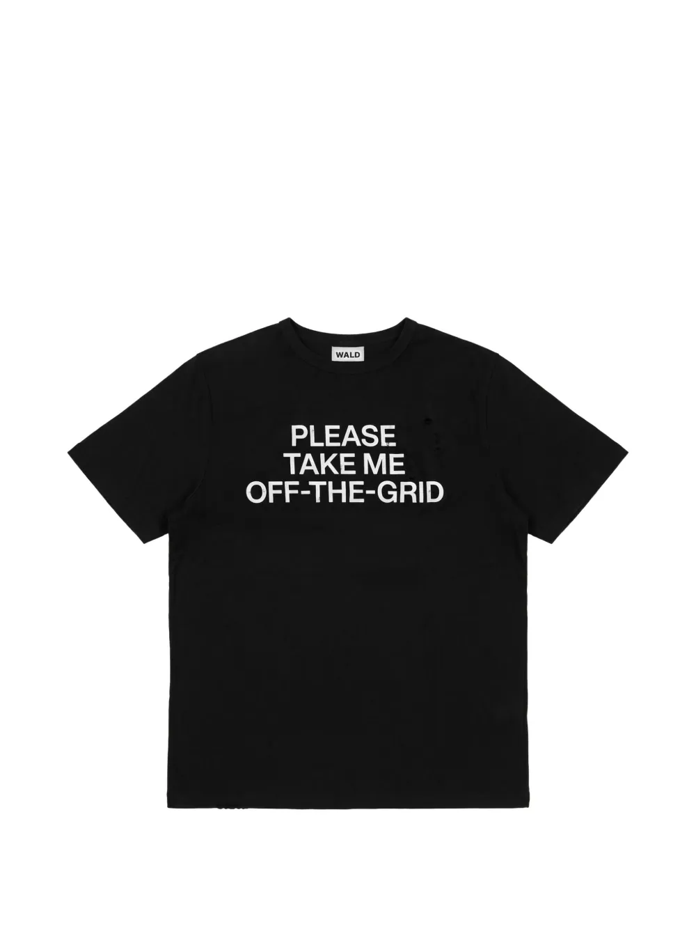 WALD Off-Grid slogan-print T-shirt - Noir WALD Off-Grid slogan-print T-shirt - Noir