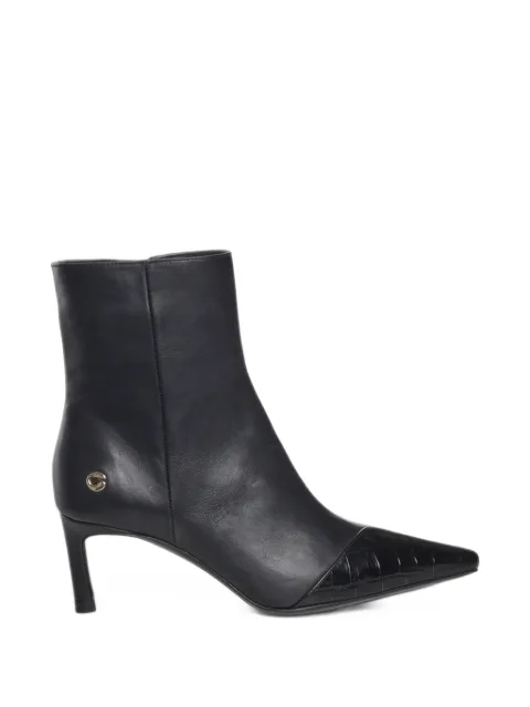 Coperni croc-effect pointed-toe boots