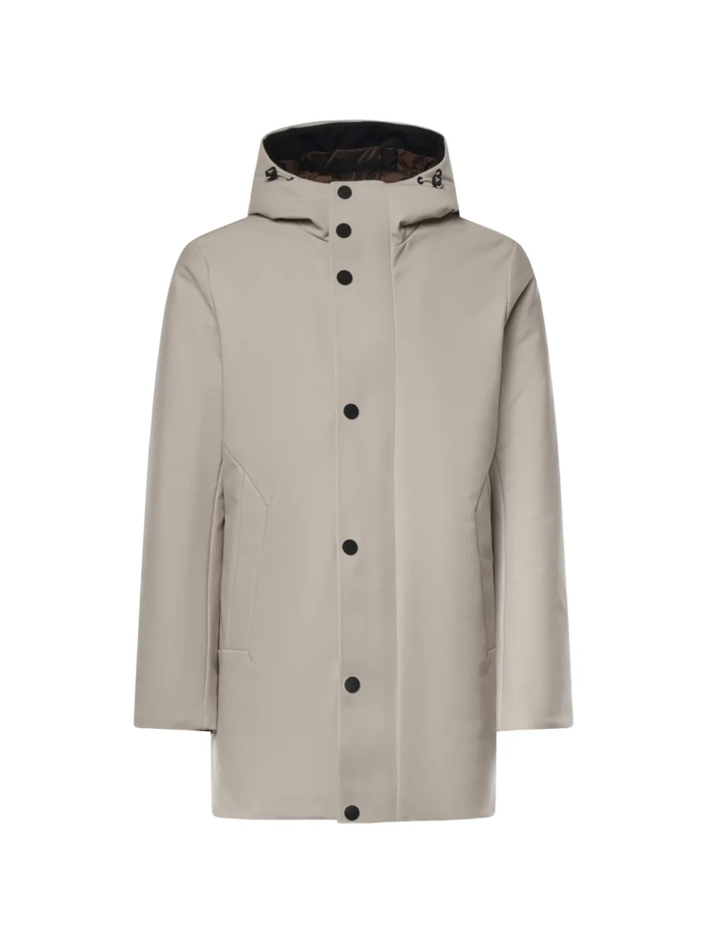 HèSKIMO hooded button-fastening coat | neutro | Image 1