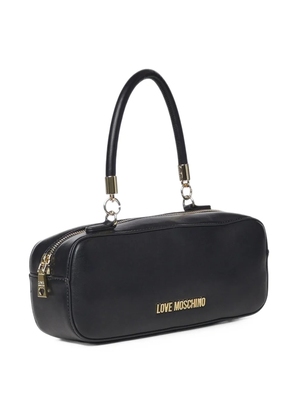 Love Moschino logo-plaque shoulder bag Zwart