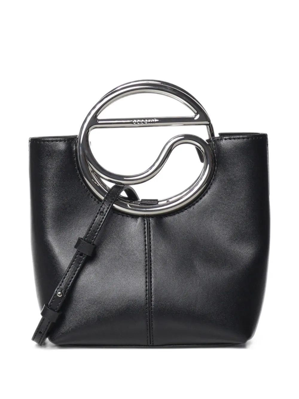 Coperni C-handle leather shoulder bag - Black