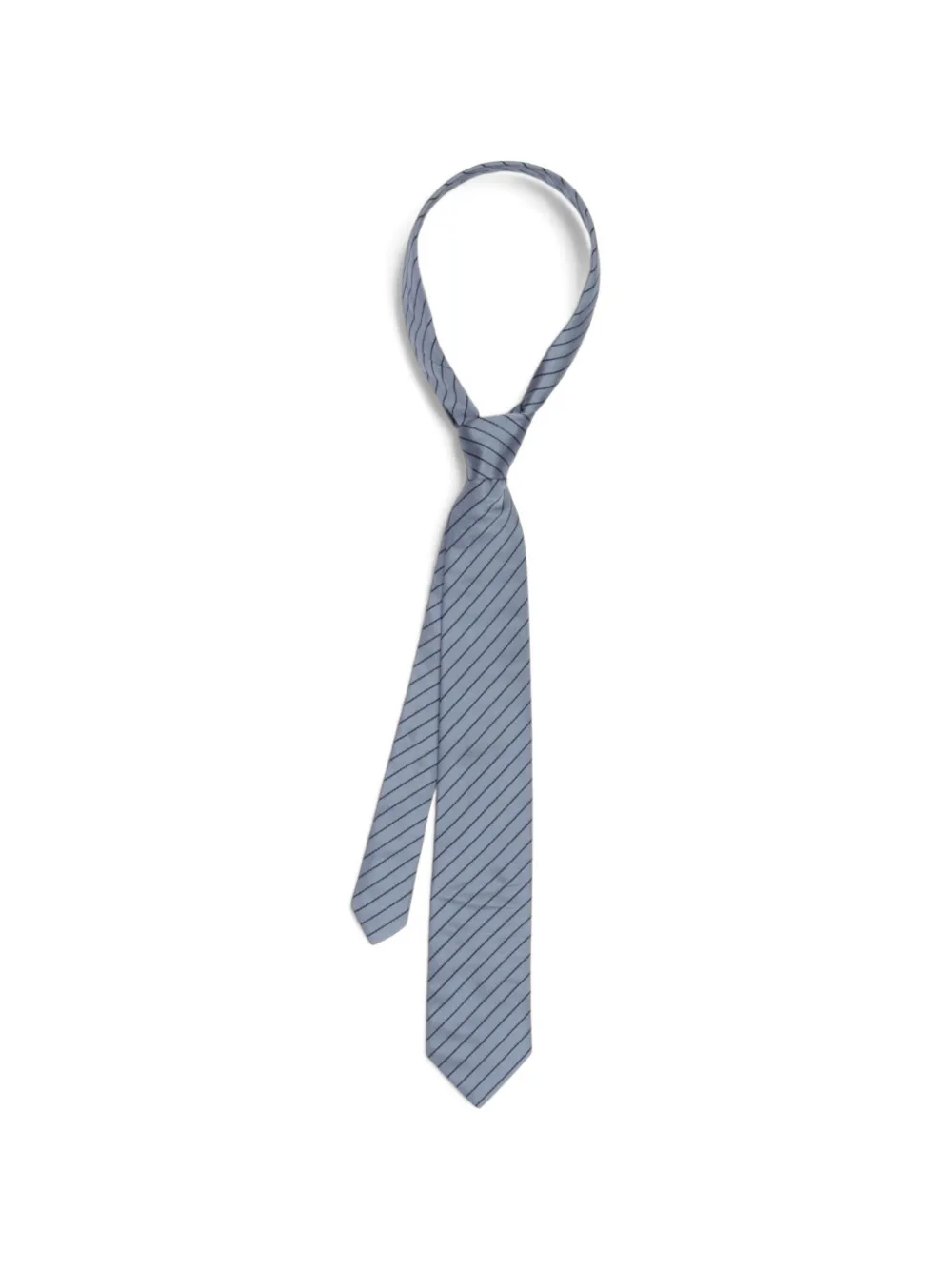 Carter Young striped-pattern silk tie - Blau