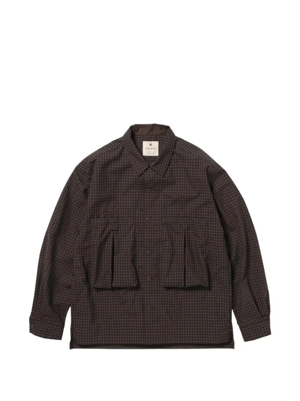 Snow Peak chemise à motif grille réfléchissant - Marron Snow Peak chemise à motif grille réfléchissant - Marron