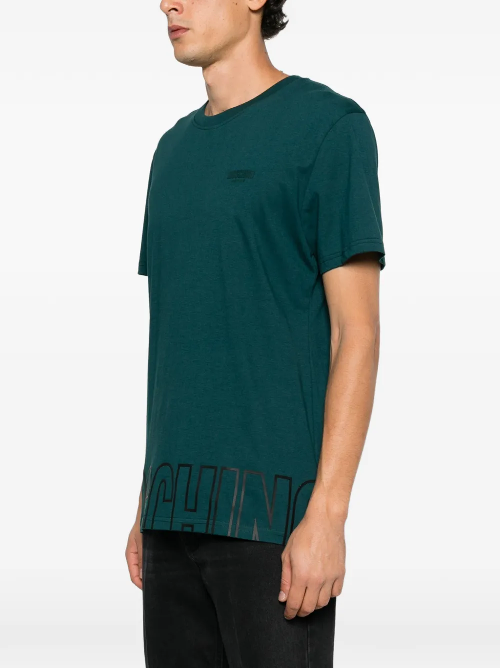 Moschino T-shirt met logoprint Groen