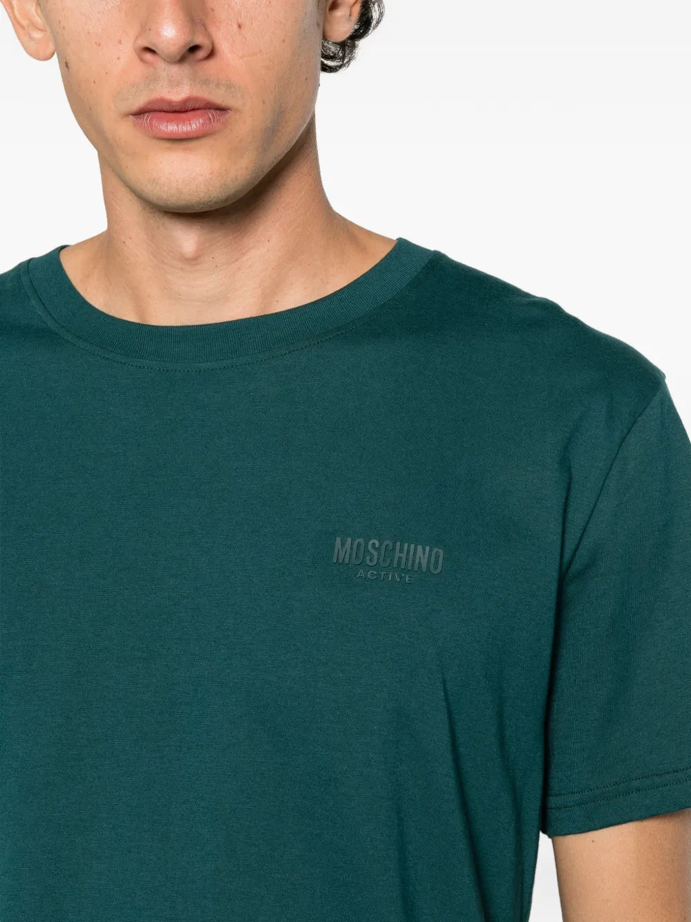 Moschino T-shirt met logoprint Groen