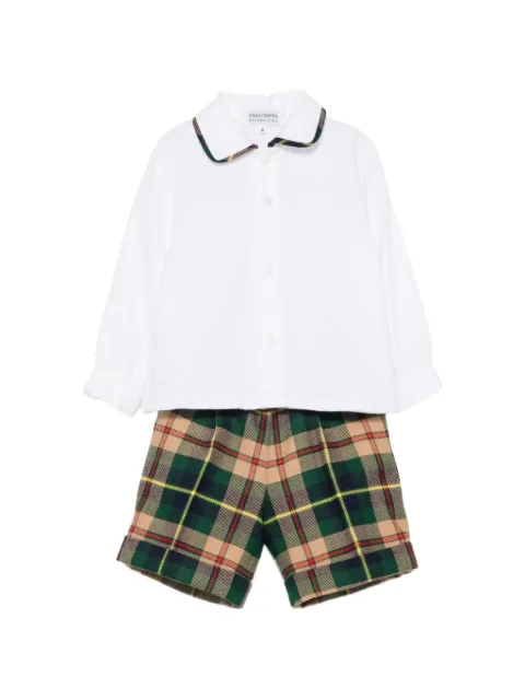PAIO CRIPPA tartan-pattern shorts set
