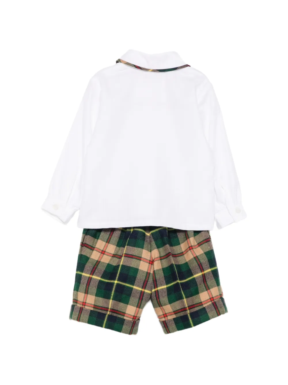 PAIO CRIPPA Shortsset met tartanruit Wit