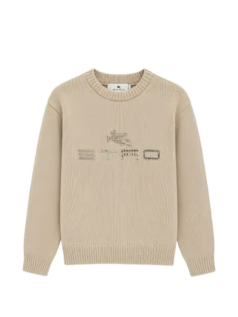 ETRO KIDS logo-embroidered sweater