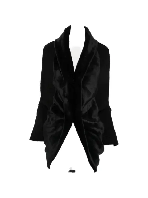 Junya Watanabe faux-fur shawl-collar jacket