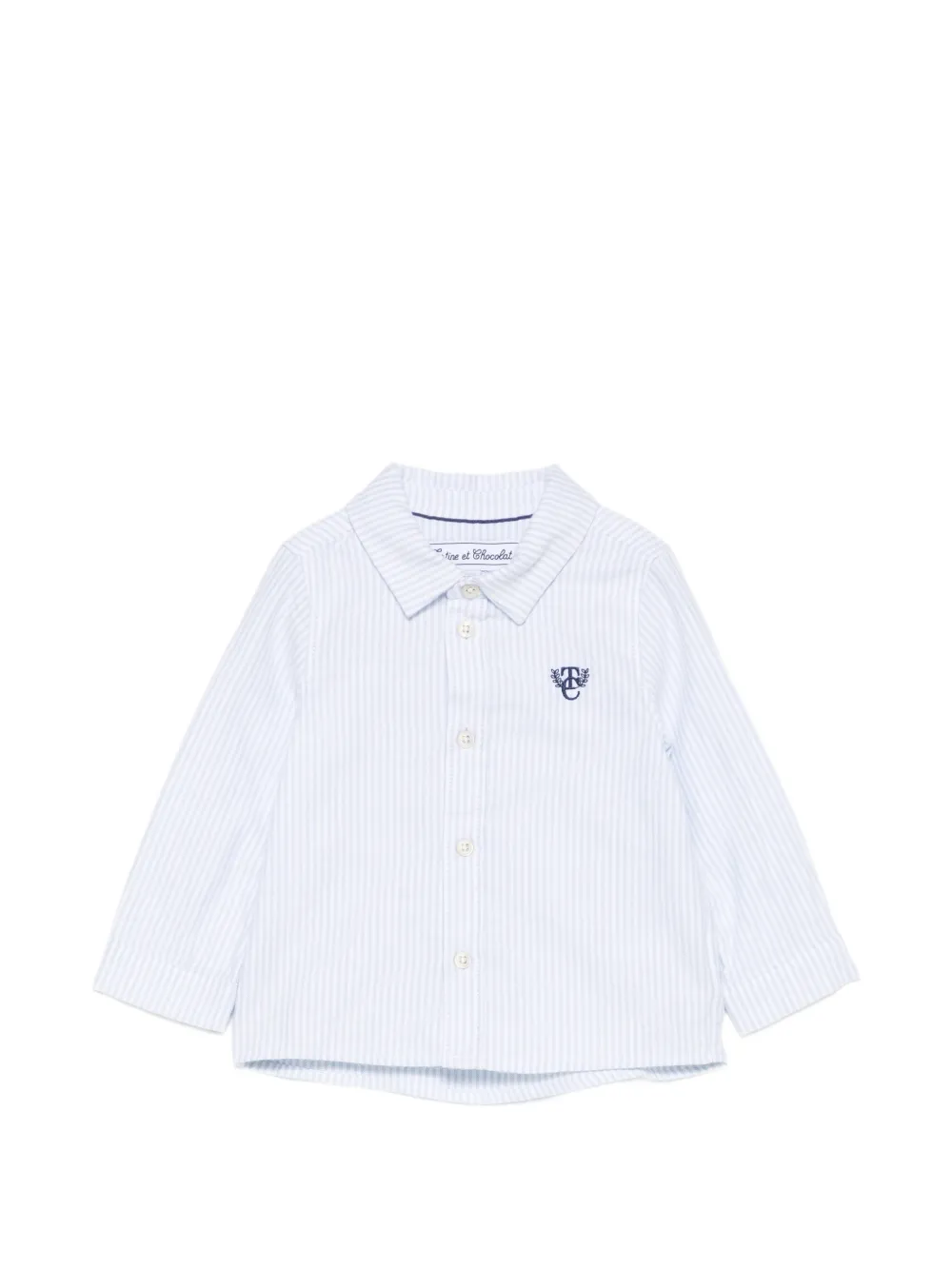 Tartine Et Chocolat striped embroidered-logo shirt - Weiß
