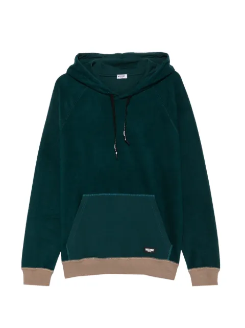 Moschino raglan-sleeve logo-patch hoodie