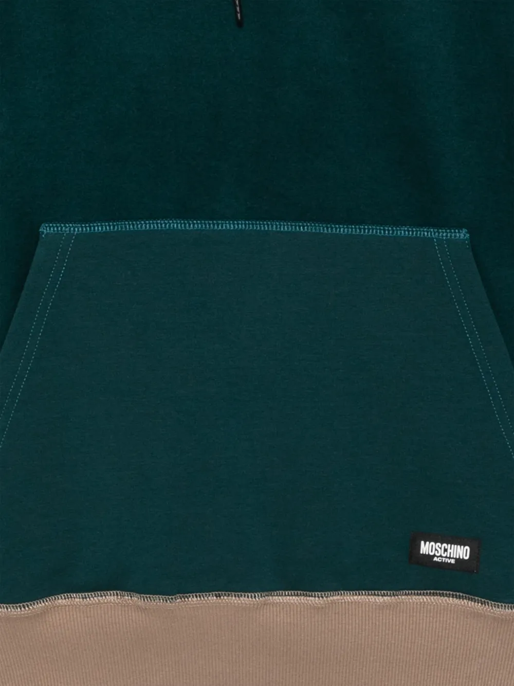 Moschino Hoodie met raglanmouwen en logo-patch Groen