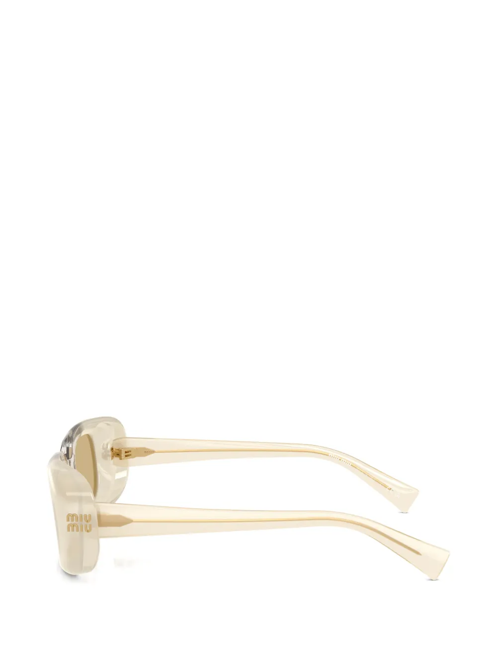 Miu Eyewear Zonnebril met rechthoekig montuur Beige