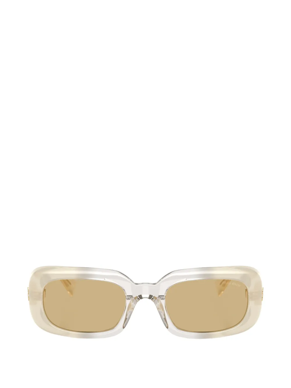 Miu Eyewear Zonnebril met rechthoekig montuur Beige